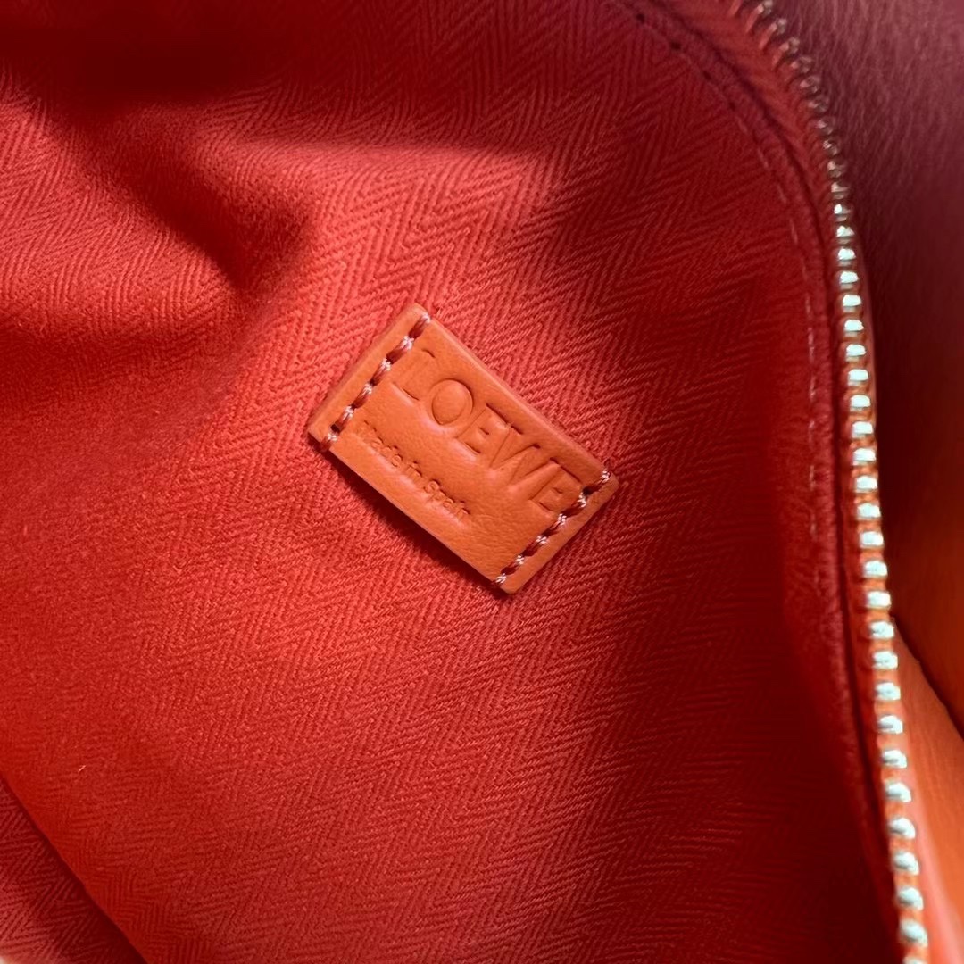 Loewe Mini Puzzle Bag in Classic Calfskin Orange